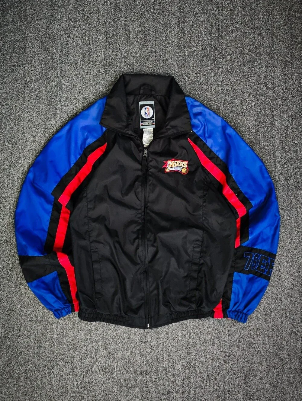 Genuine Stuff Youth Official Licensed NBA Philadelphia 76ers Full Zip Windbreake